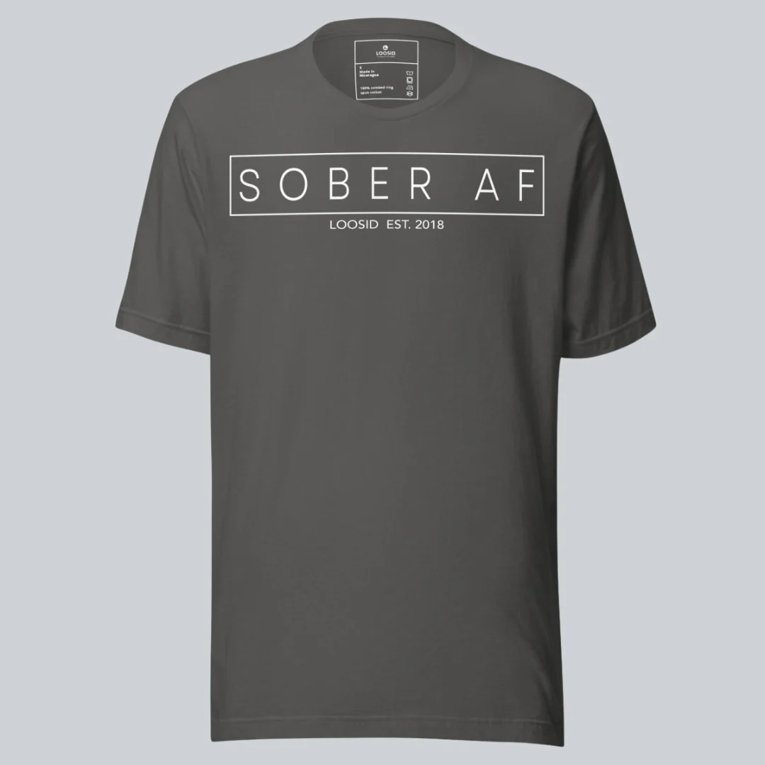 Sober T Shirt | Sober AF Men’s Tee for Strength and Recovery - Image 11