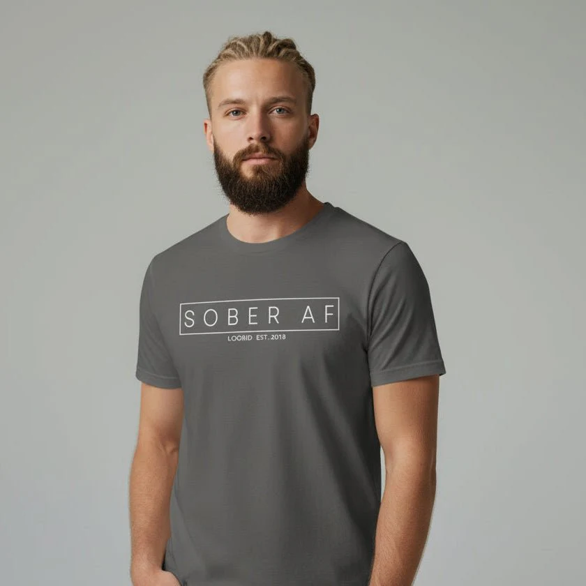 Sober T Shirt | Sober AF Men’s Tee for Strength and Recovery - Image 13