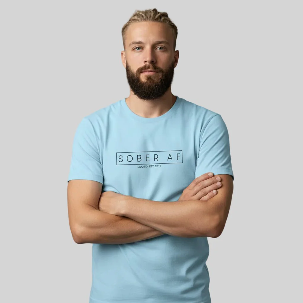 Sober T Shirt | Sober AF Men’s Tee for Strength and Recovery - Image 15