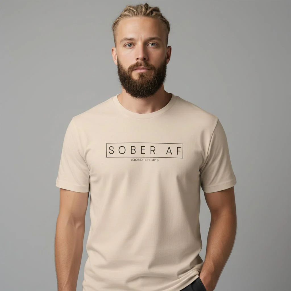 Sober T Shirt | Sober AF Men’s Tee for Strength and Recovery - Image 18