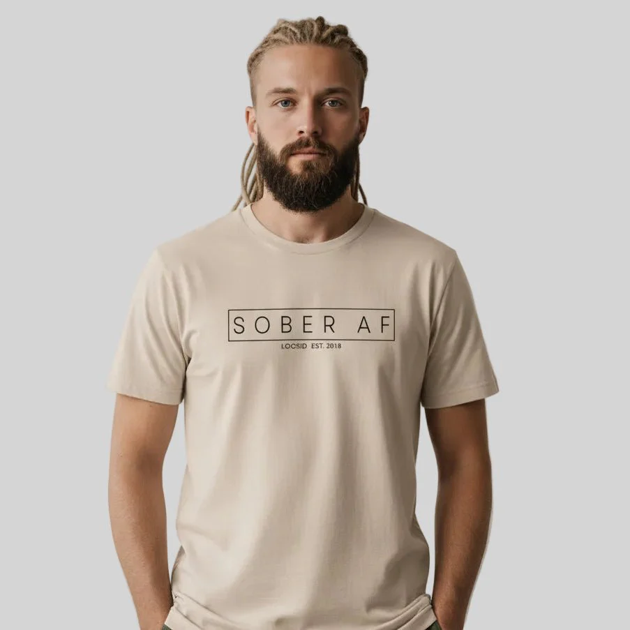 Sober T Shirt | Sober AF Men’s Tee for Strength and Recovery - Image 19