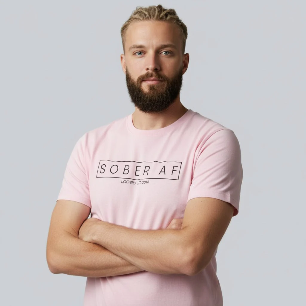 Sober T Shirt | Sober AF Men’s Tee for Strength and Recovery - Image 21
