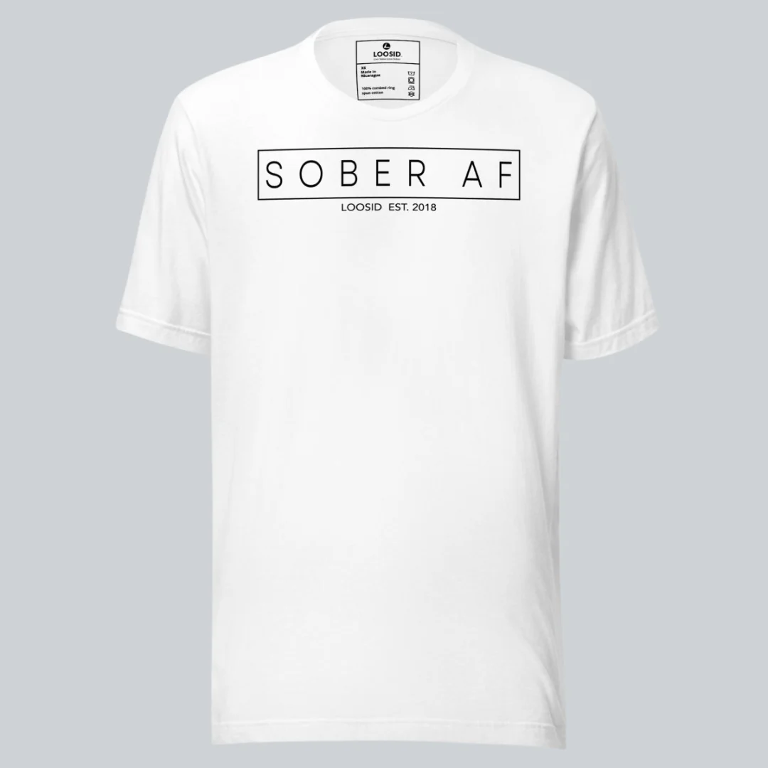 Sober T Shirt | Sober AF Men’s Tee for Strength and Recovery - Image 23