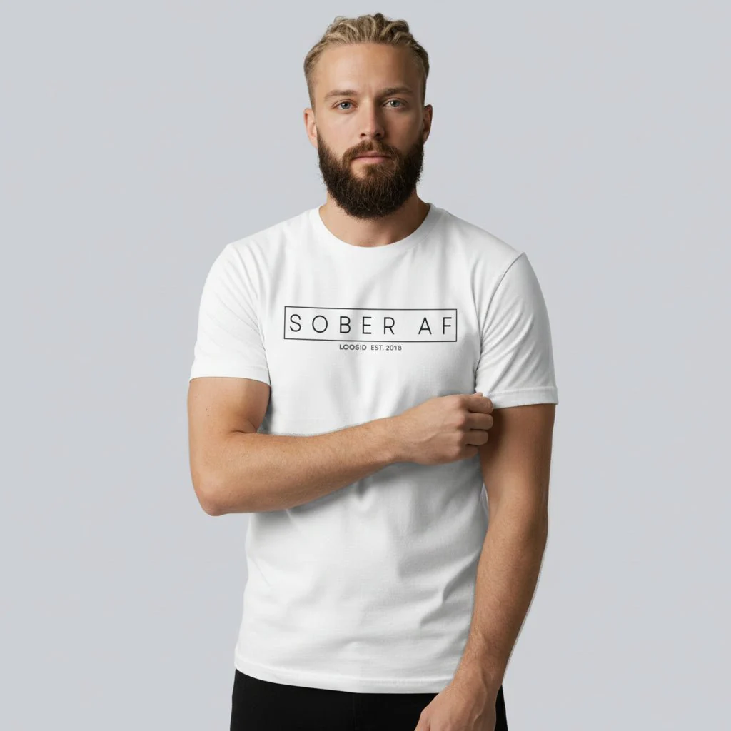 Sober T Shirt | Sober AF Men’s Tee for Strength and Recovery - Image 24