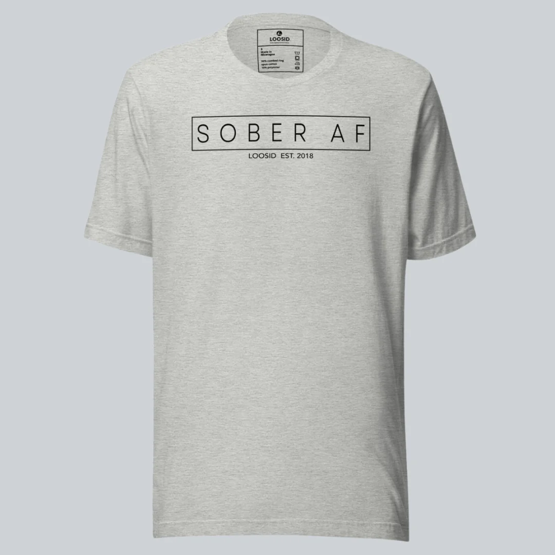 Sober T Shirt | Sober AF Men’s Tee for Strength and Recovery - Image 26
