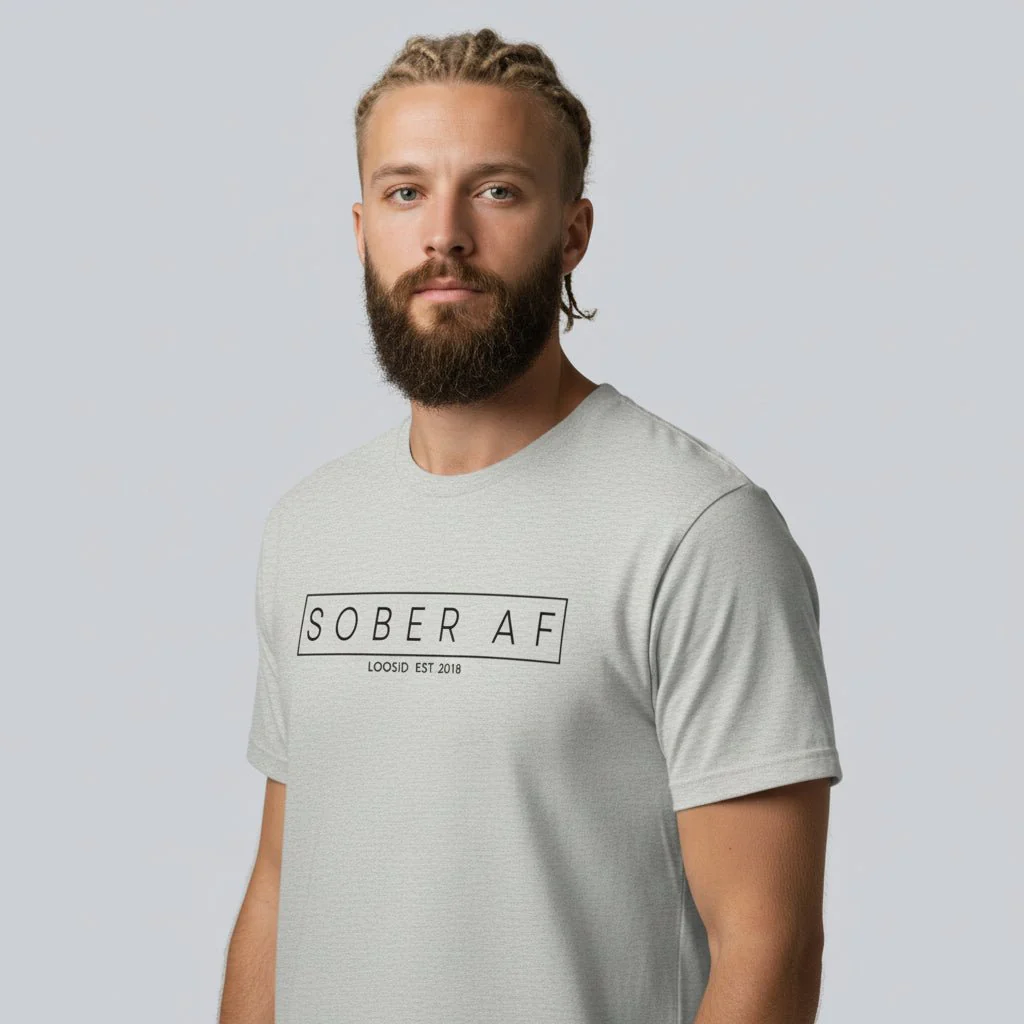 Sober T Shirt | Sober AF Men’s Tee for Strength and Recovery - Image 28