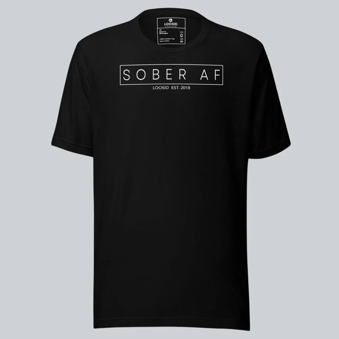 Sober T Shirt | Sober AF Men’s Tee for Strength and Recovery - Image 4