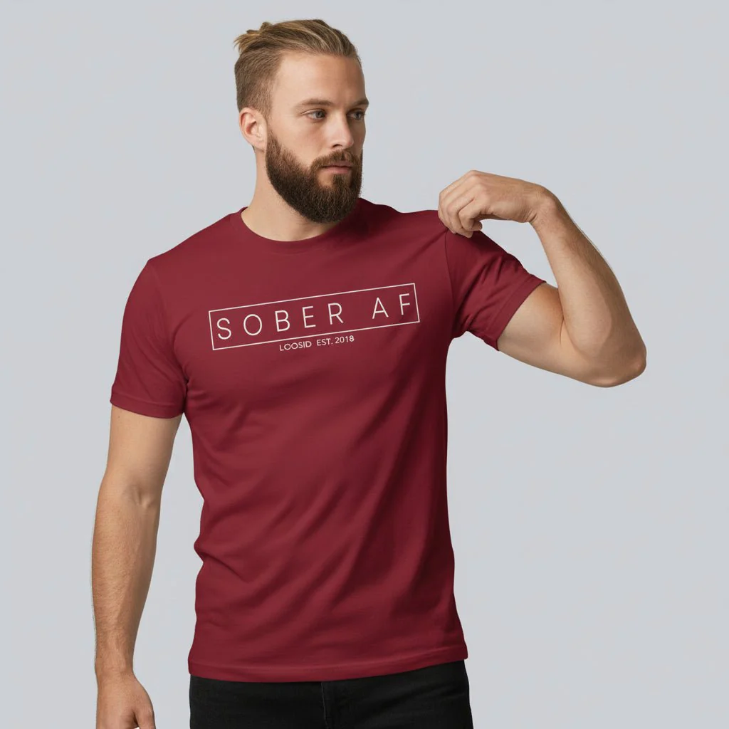 Sober T Shirt | Sober AF Men’s Tee for Strength and Recovery - Image 6