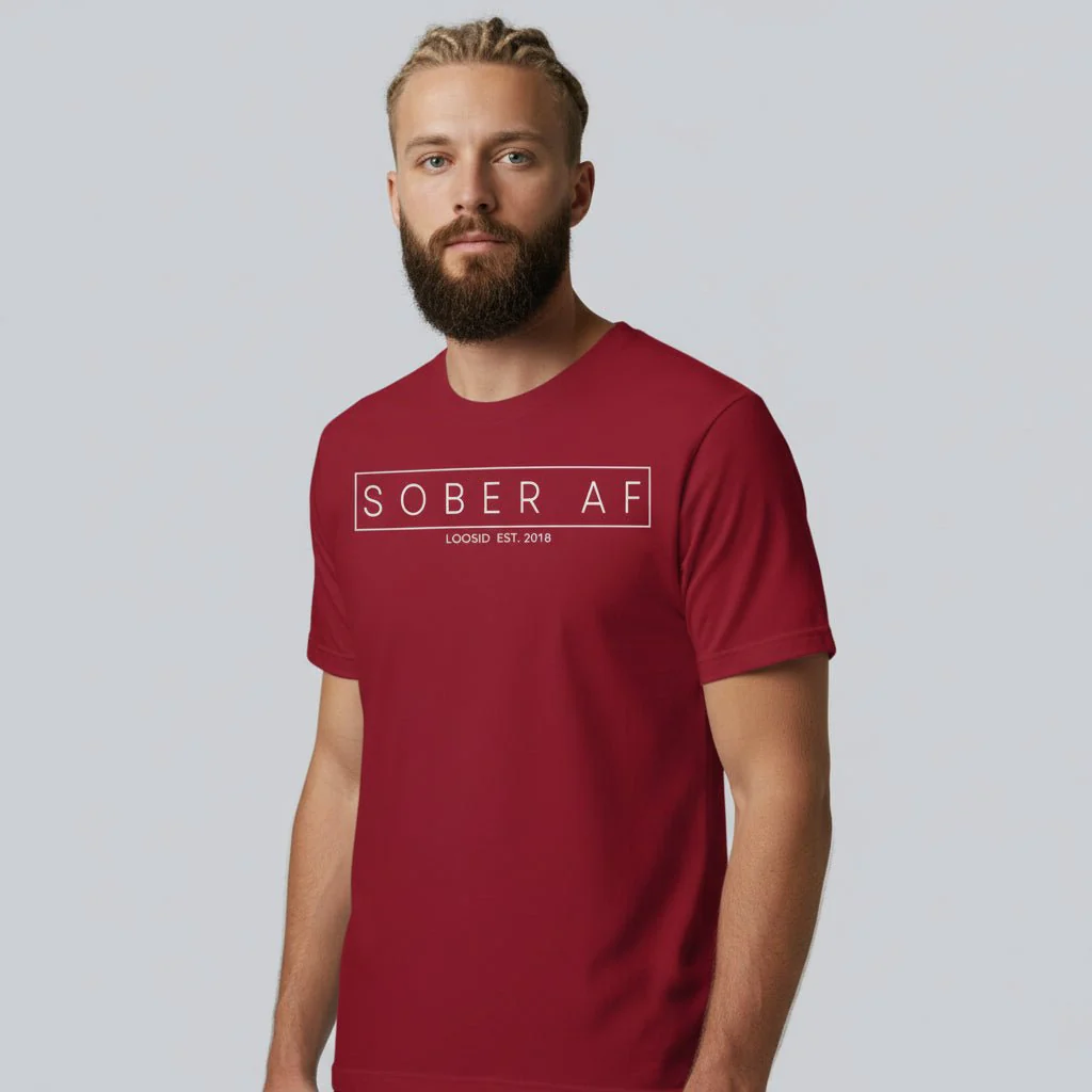 Sober T Shirt | Sober AF Men’s Tee for Strength and Recovery - Image 7