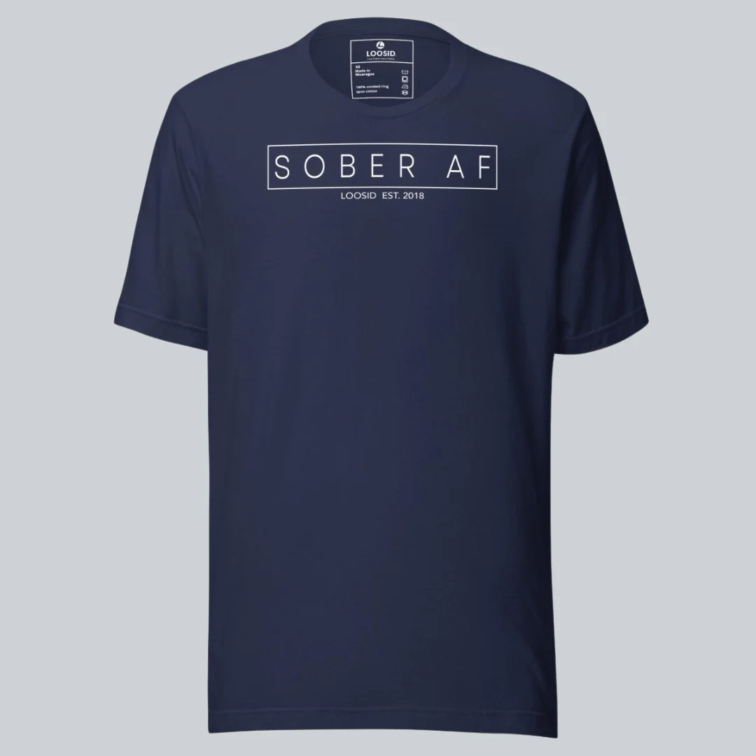 Sober T Shirt | Sober AF Men’s Tee for Strength and Recovery - Image 8