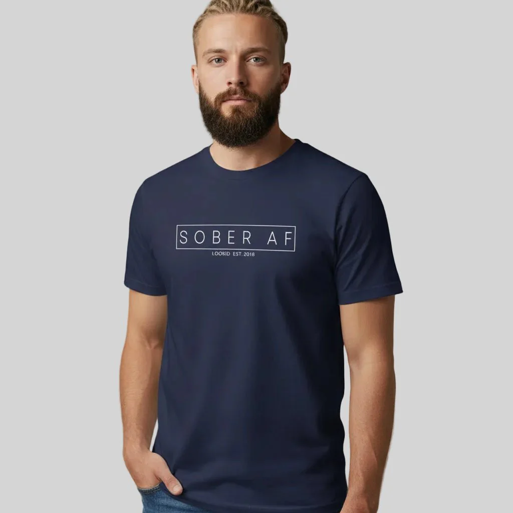 Sober T Shirt | Sober AF Men’s Tee for Strength and Recovery - Image 9