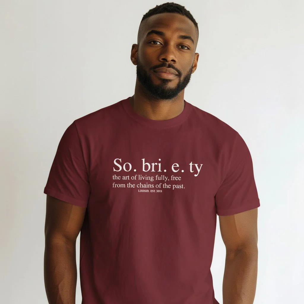 Sober T Shirt | Sobriety Definition Men's Graphic Tee for Recovery - Image 12