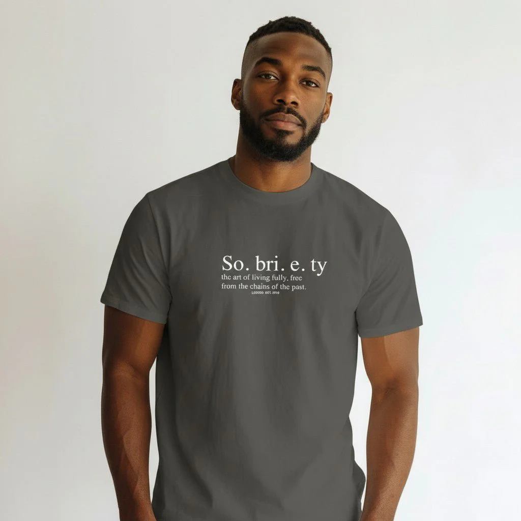 Sober T Shirt | Sobriety Definition Men's Graphic Tee for Recovery - Image 16