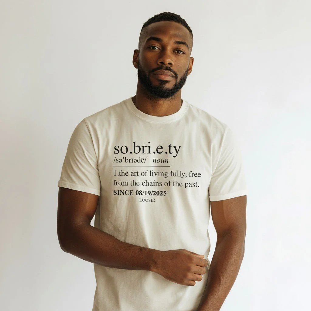 Sober T Shirt | Sobriety Definition Men's Graphic Tee for Recovery - Image 21