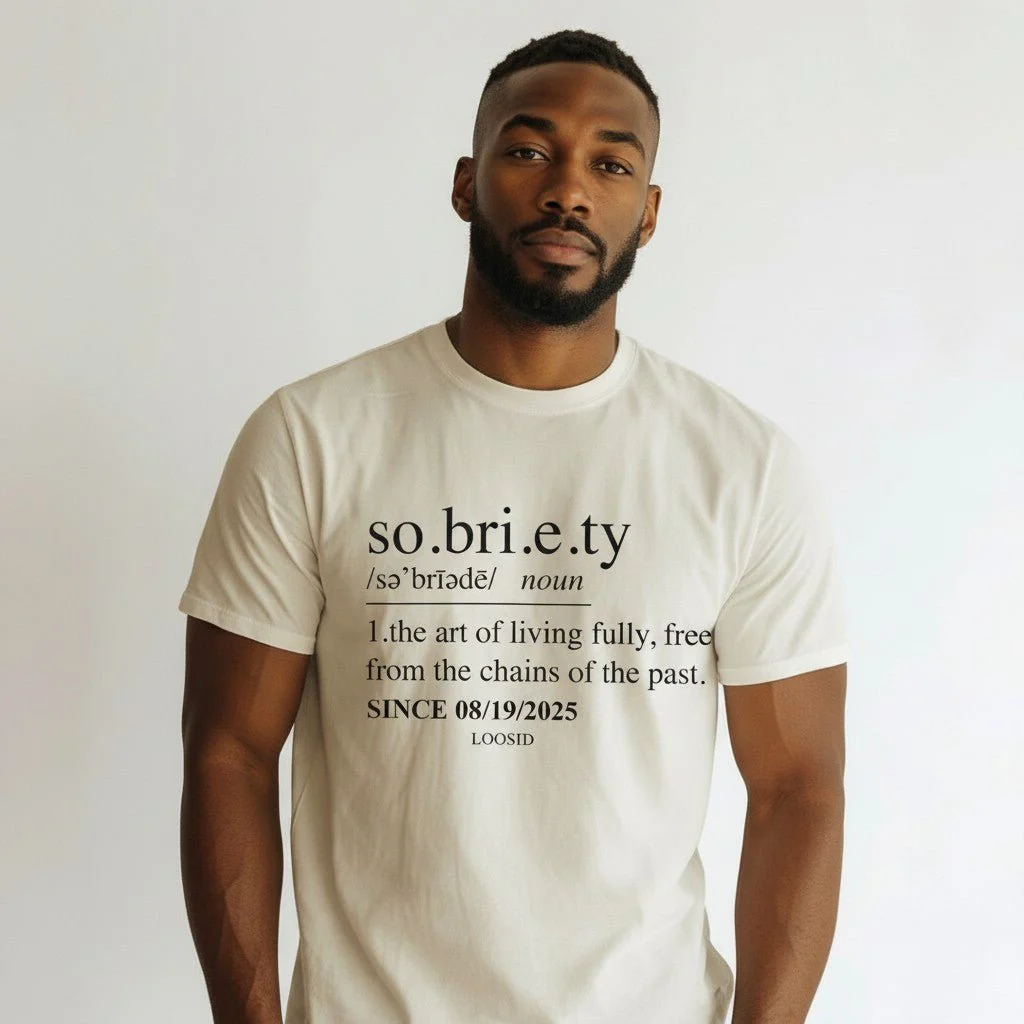 Sober T Shirt | Sobriety Definition Men's Graphic Tee for Recovery - Image 22