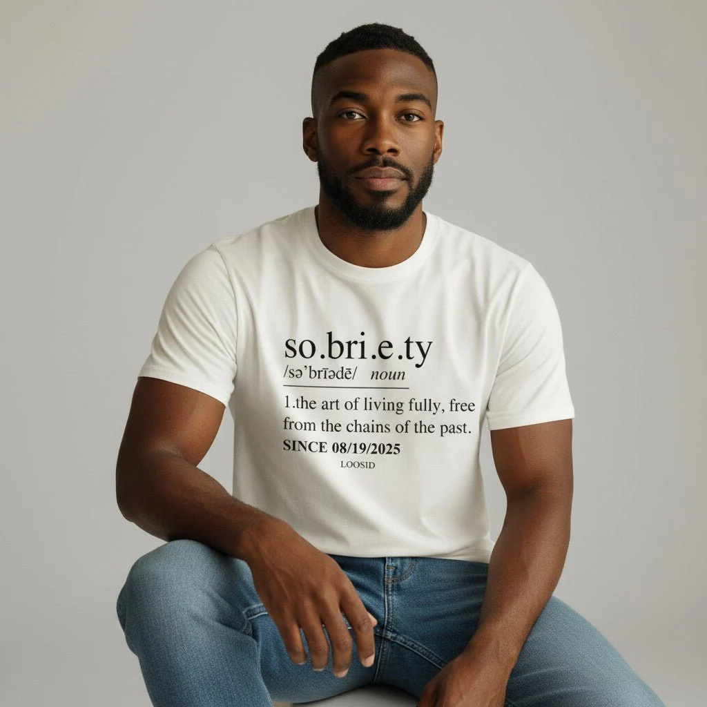 Sober T Shirt | Sobriety Definition Men's Graphic Tee for Recovery - Image 27