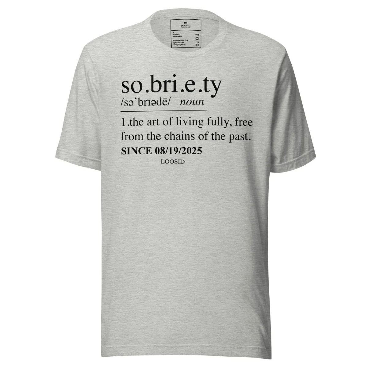 Sober T Shirt | Sobriety Definition Men's Graphic Tee for Recovery - Image 4