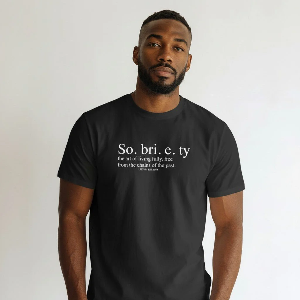 Sober T Shirt | Sobriety Definition Men's Graphic Tee for Recovery - Image 6
