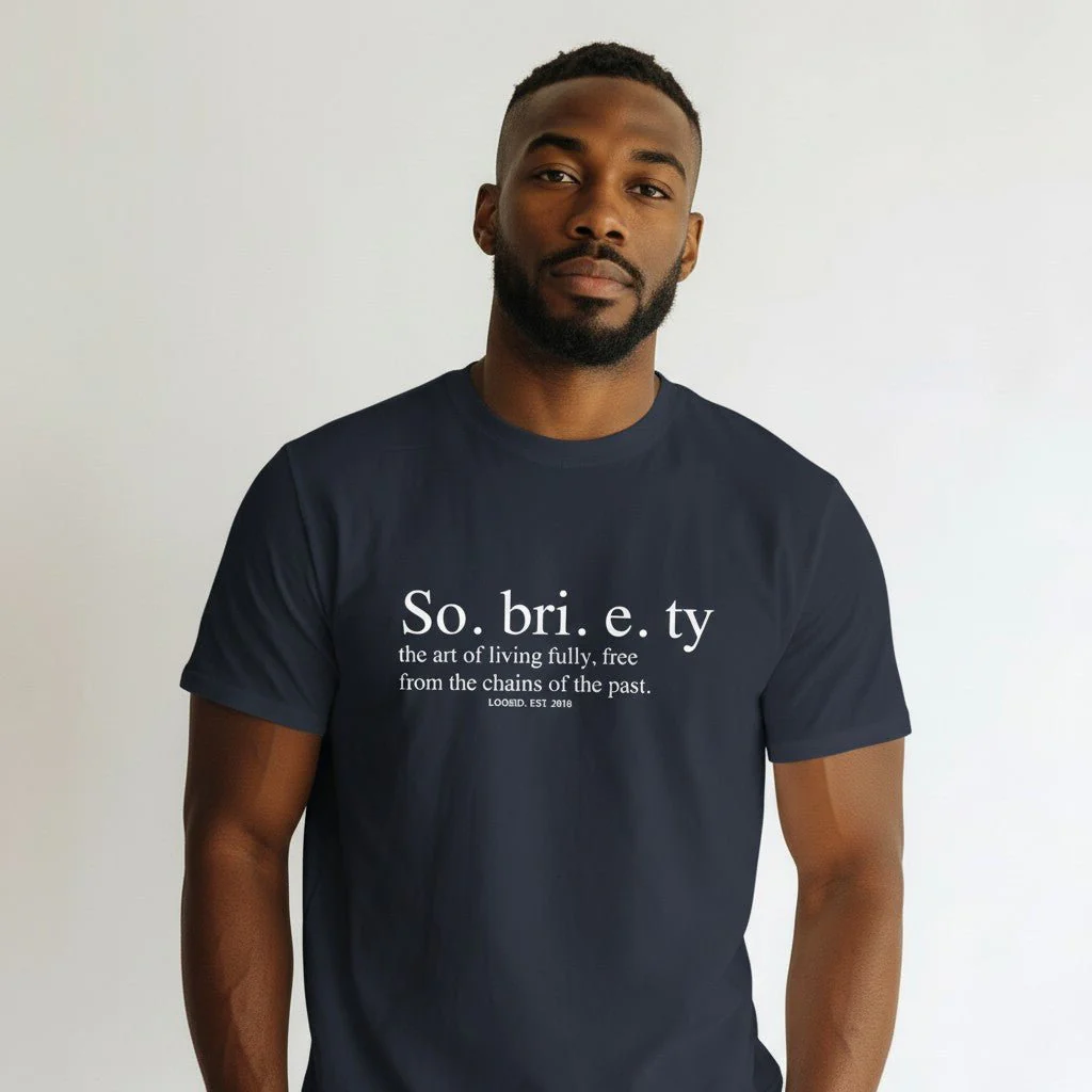 Sober T Shirt | Sobriety Definition Men's Graphic Tee for Recovery - Image 9