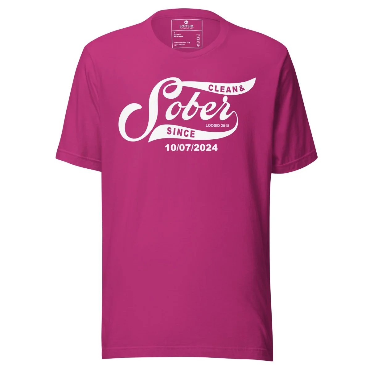 Sober T Shirt | Women’s Sober Since Top with Personalized Date - Image 6