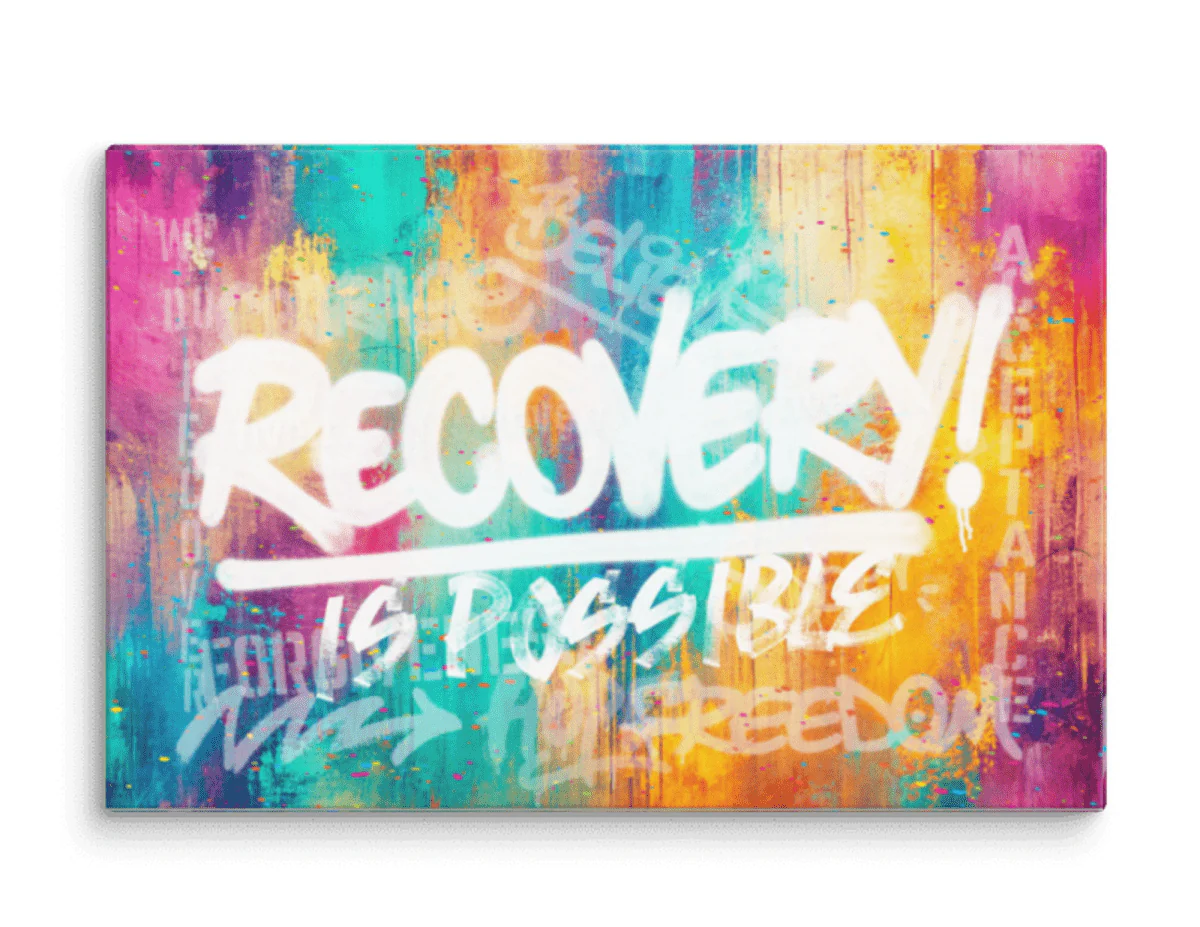 Sobriety Art | Recovery Is Possible Canvas for Inspirational Decor - Image 3
