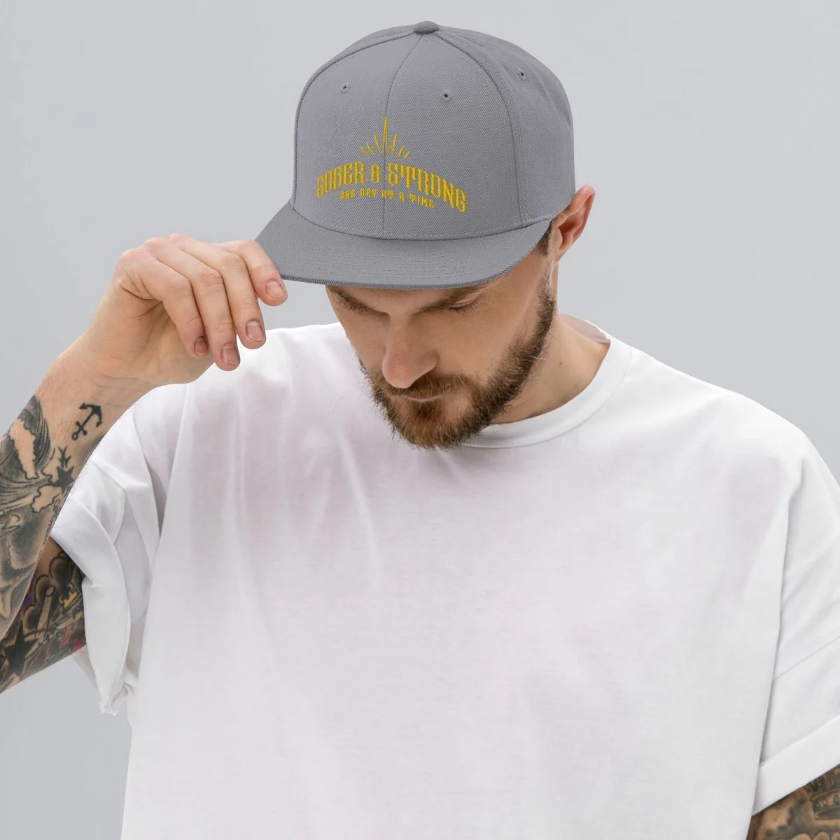 Strong & Sober Snapback Hat - Image 11