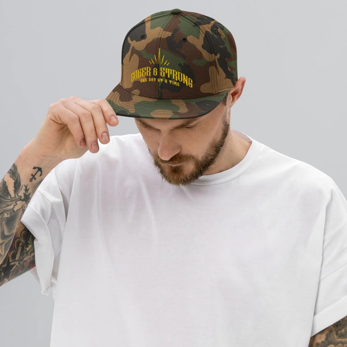 Strong & Sober Snapback Hat - Image 9