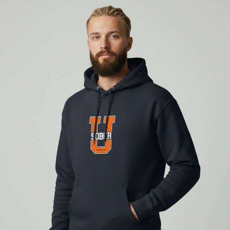 Sober U Men's Hoodie - Image 11
