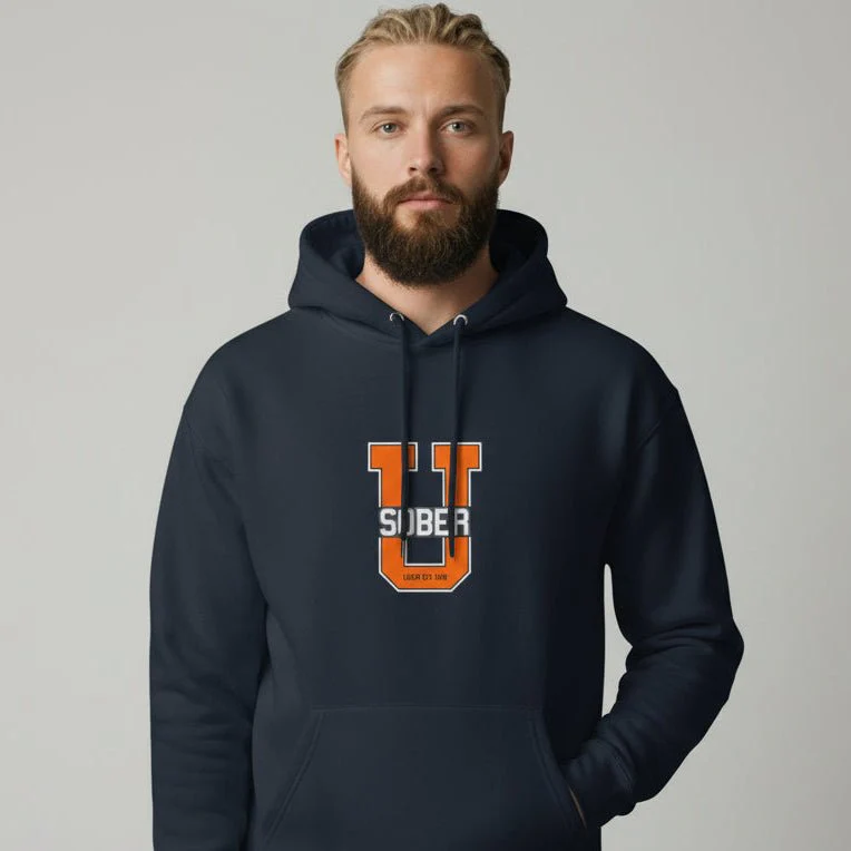Sober U Men's Hoodie - Image 12