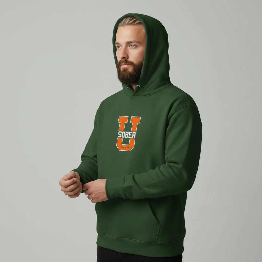 Sober U Men's Hoodie - Image 15
