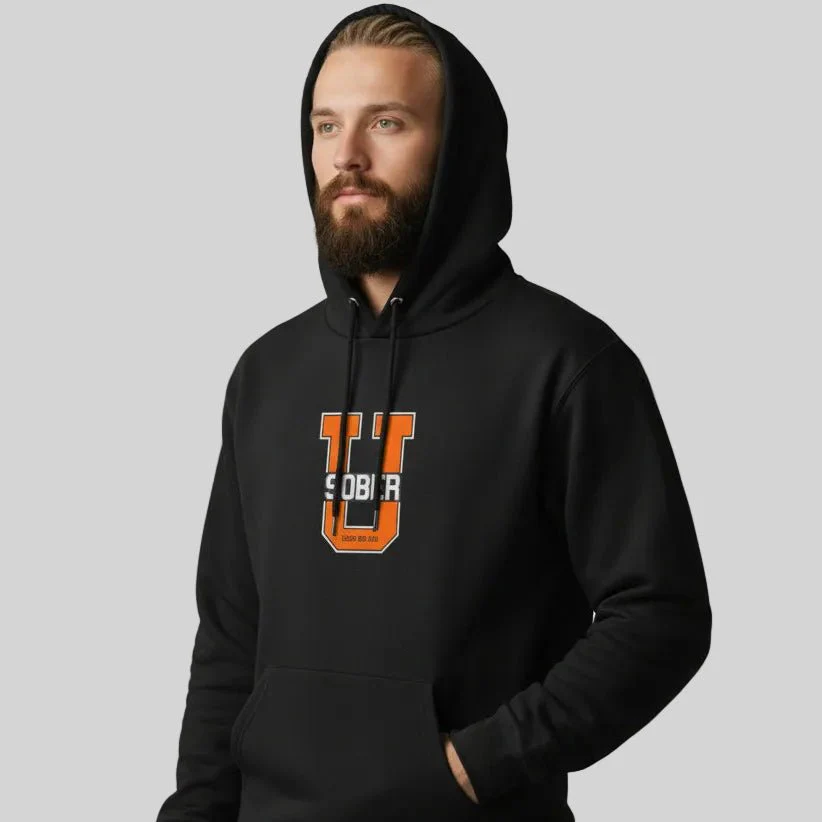 Sober U Men's Hoodie - Image 7