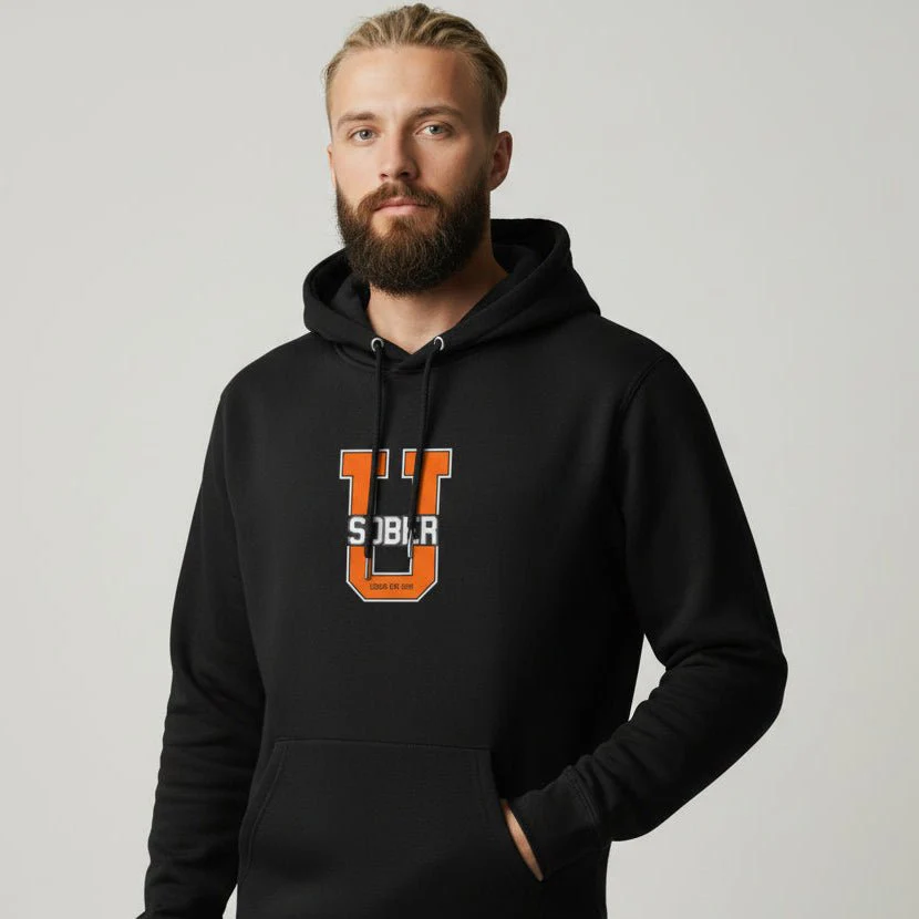 Sober U Men's Hoodie - Image 8