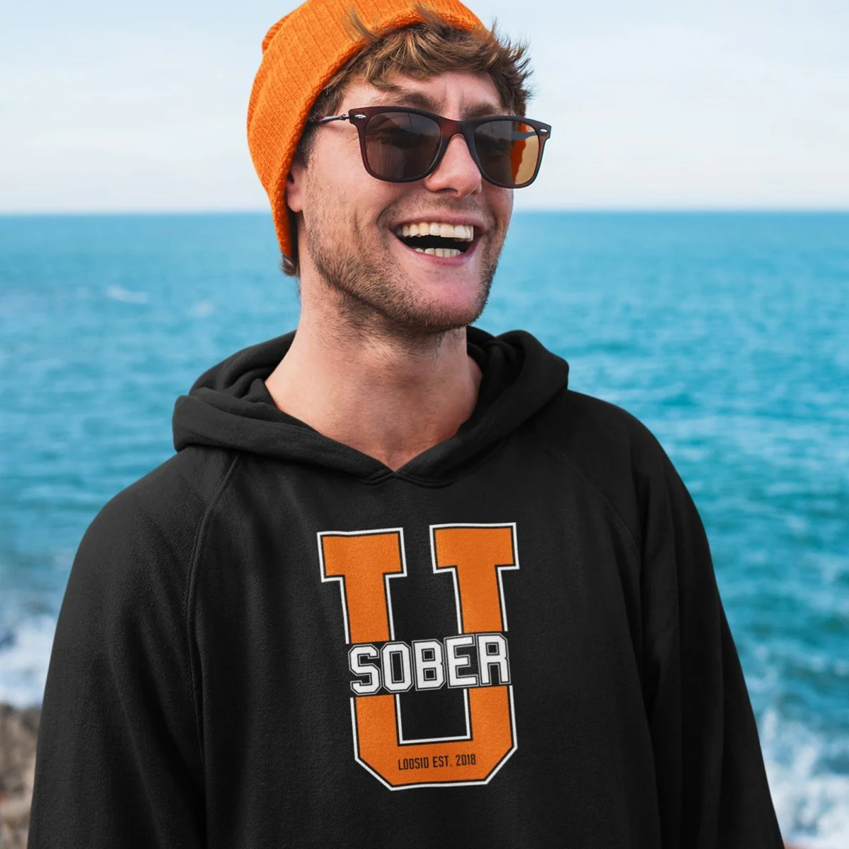 Sober U Men's Hoodie - Image 9