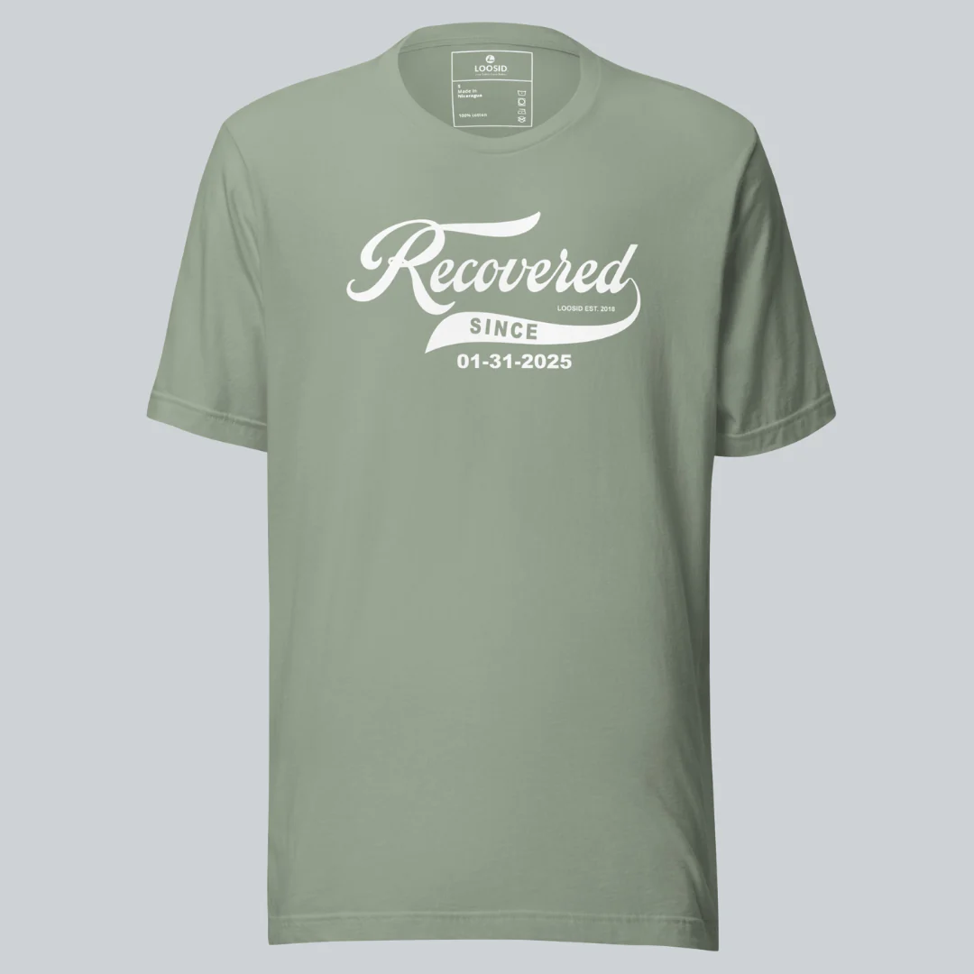 Women’s Recovered Since Tee w/ Personalized Clean Date - Image 15