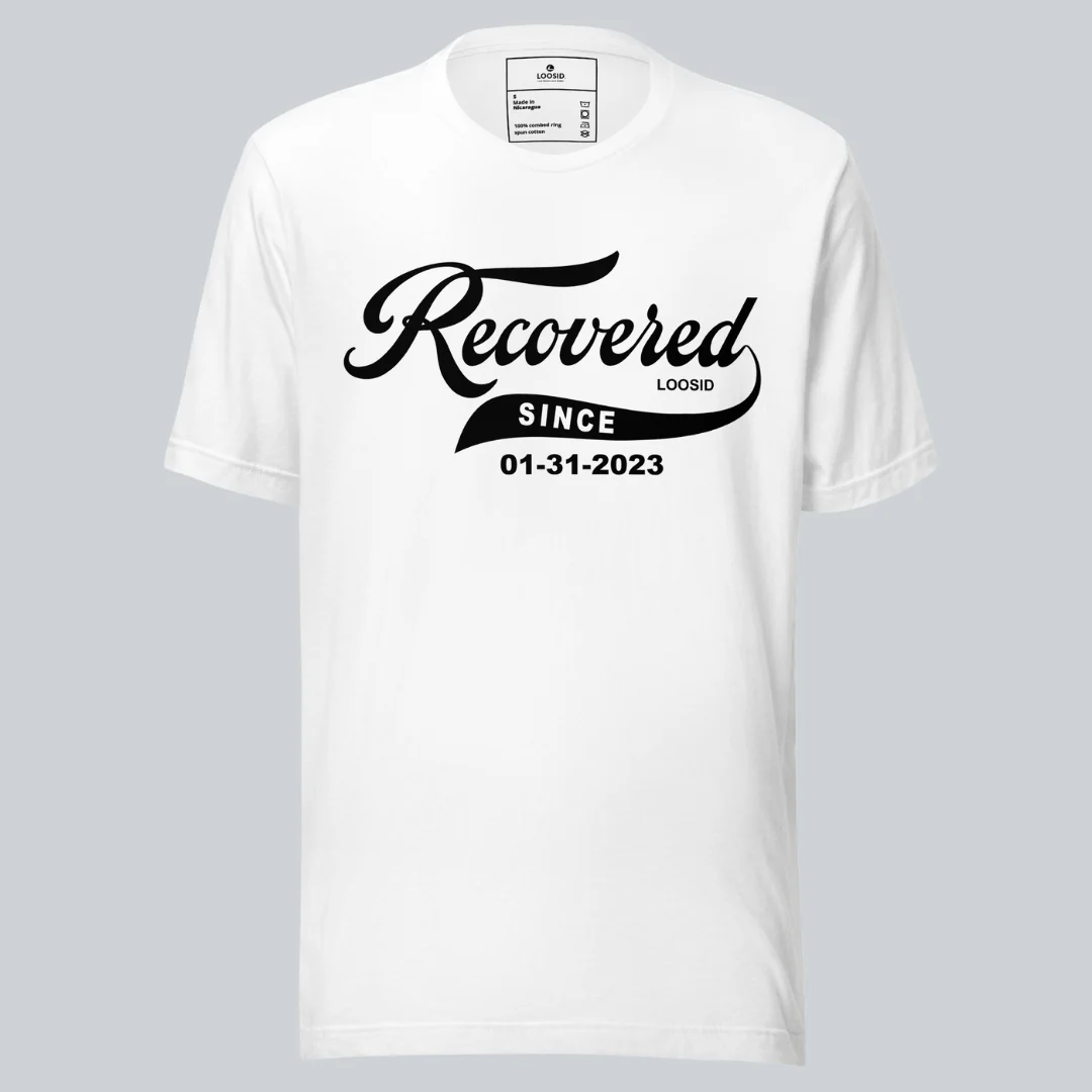 Women’s Recovered Since Tee w/ Personalized Clean Date - Image 24