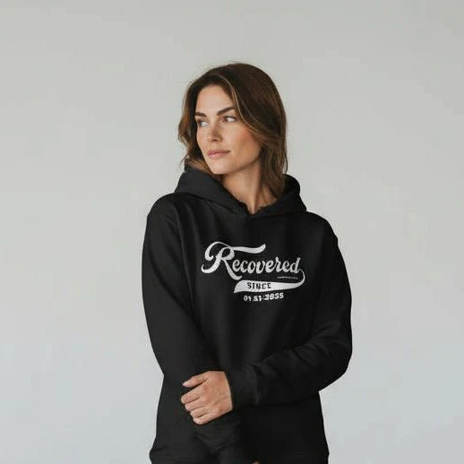 Women's Recovered Since Hoodie w/ Personalized Recovered Date - Image 11
