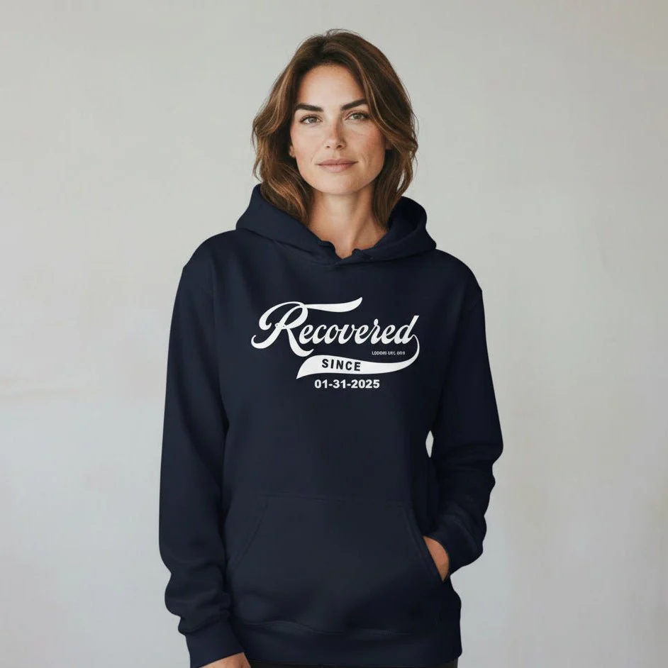 Women's Recovered Since Hoodie w/ Personalized Recovered Date - Image 14
