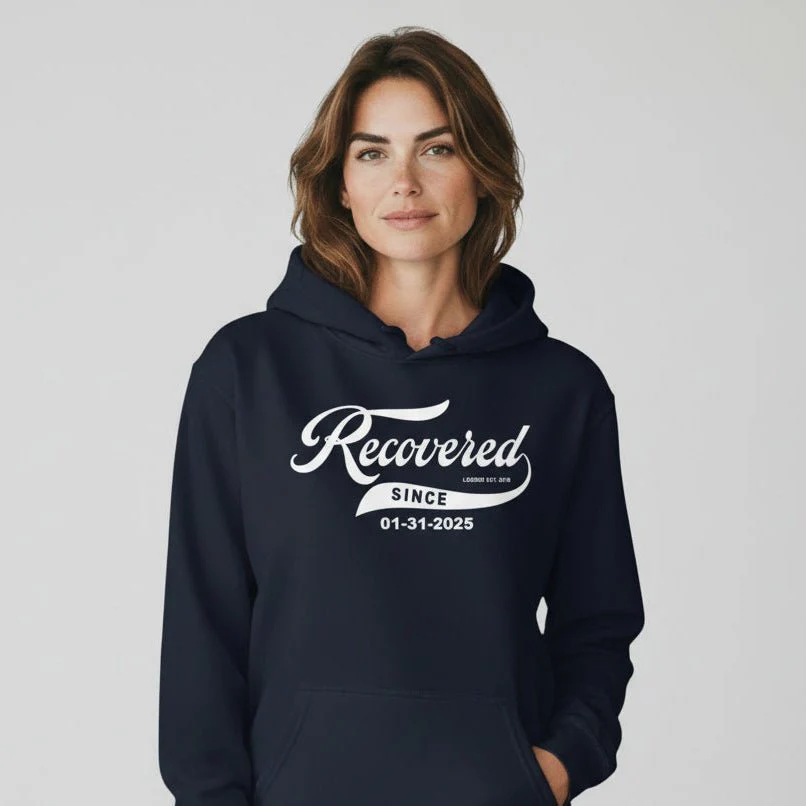 Women's Recovered Since Hoodie w/ Personalized Recovered Date - Image 15