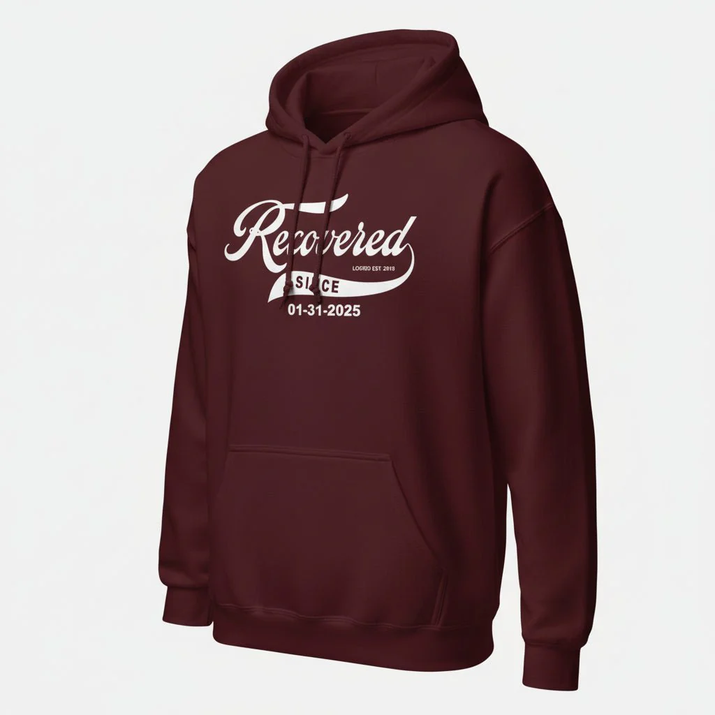 Women's Recovered Since Hoodie w/ Personalized Recovered Date - Image 17