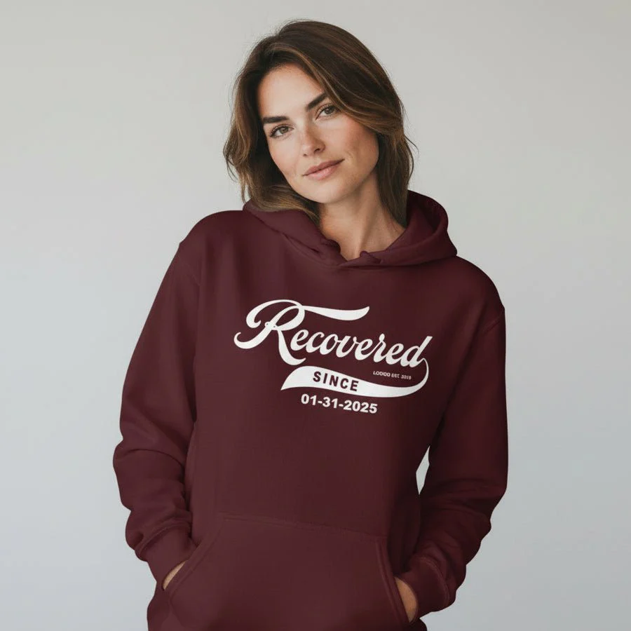 Women's Recovered Since Hoodie w/ Personalized Recovered Date - Image 18