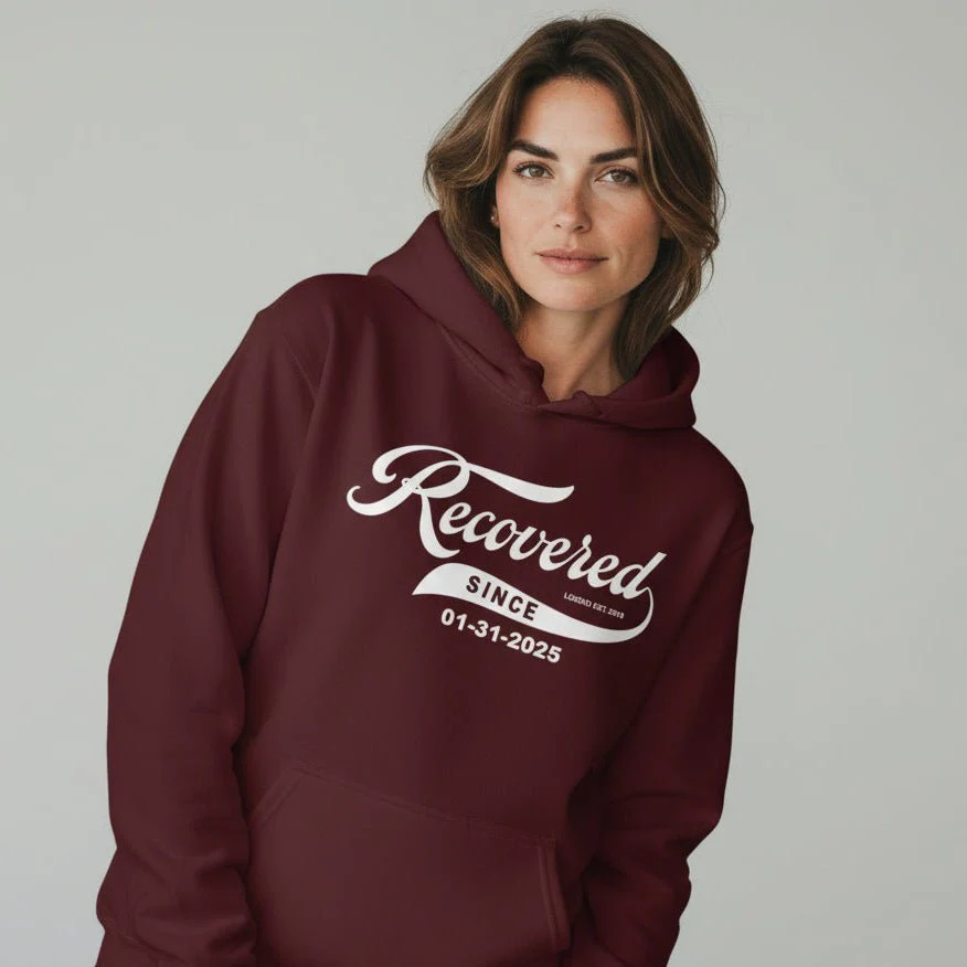 Women's Recovered Since Hoodie w/ Personalized Recovered Date - Image 19
