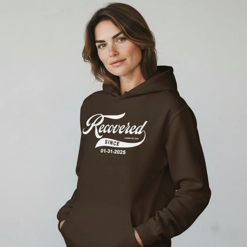 Women's Recovered Since Hoodie w/ Personalized Recovered Date - Image 23