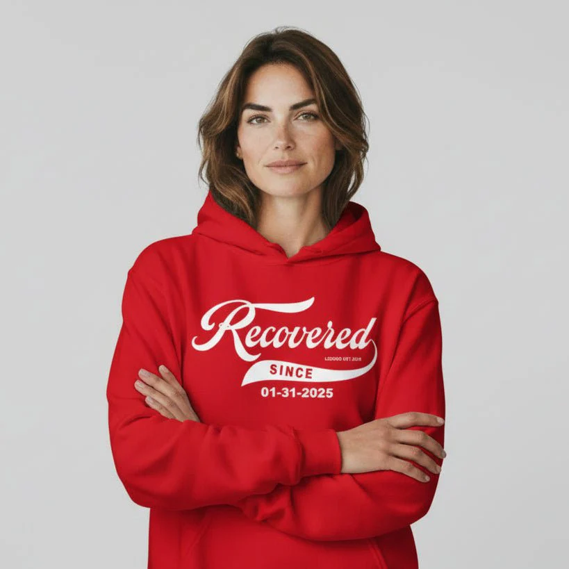 Women's Recovered Since Hoodie w/ Personalized Recovered Date - Image 27