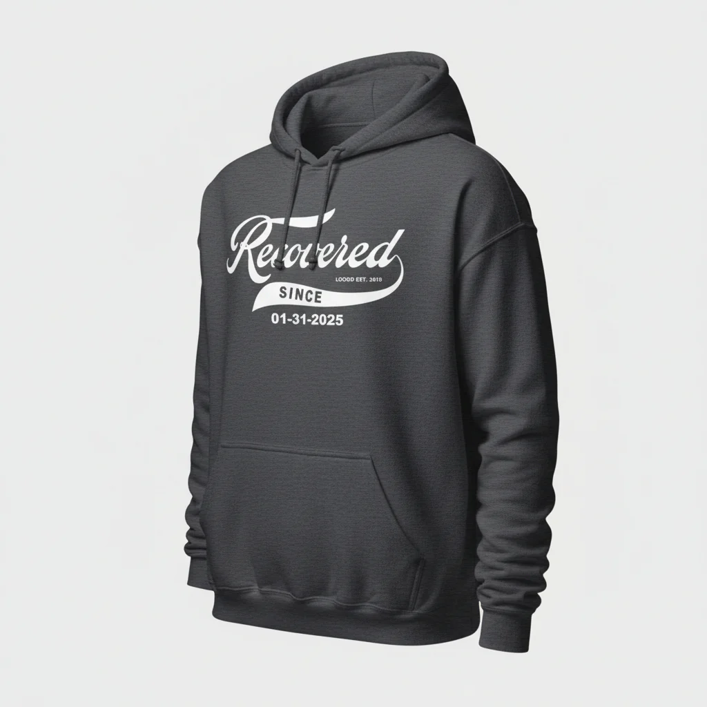 Women's Recovered Since Hoodie w/ Personalized Recovered Date - Image 29