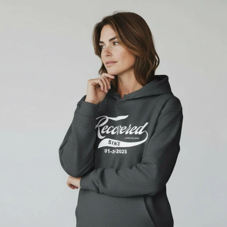 Women's Recovered Since Hoodie w/ Personalized Recovered Date - Image 30