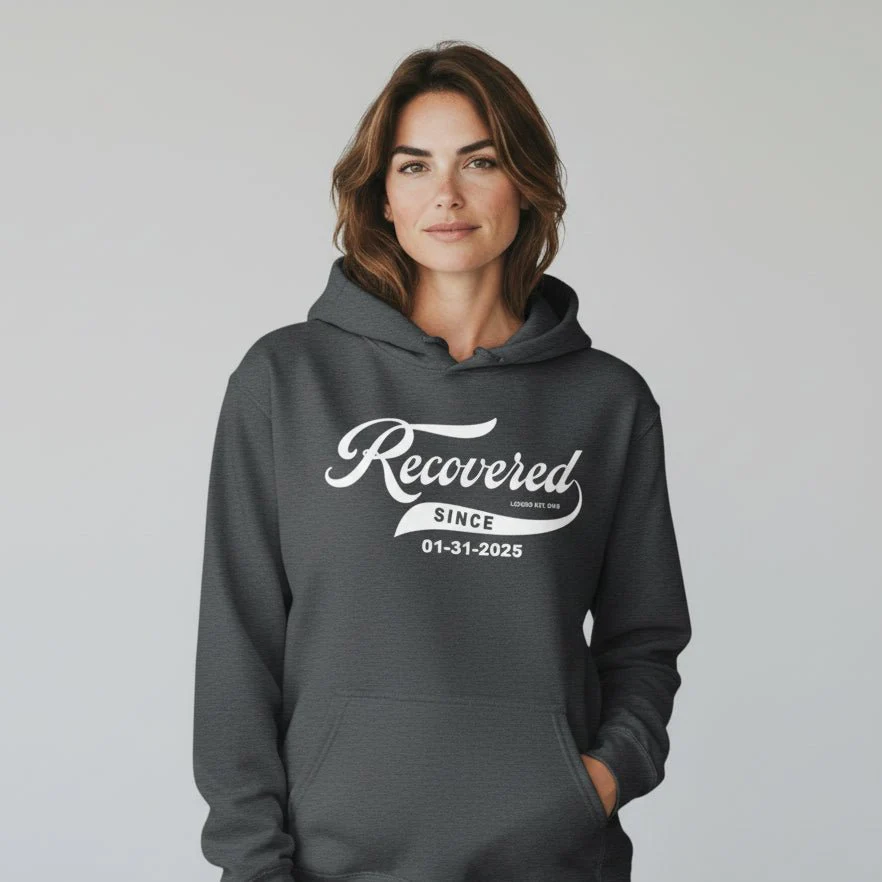 Women's Recovered Since Hoodie w/ Personalized Recovered Date - Image 31