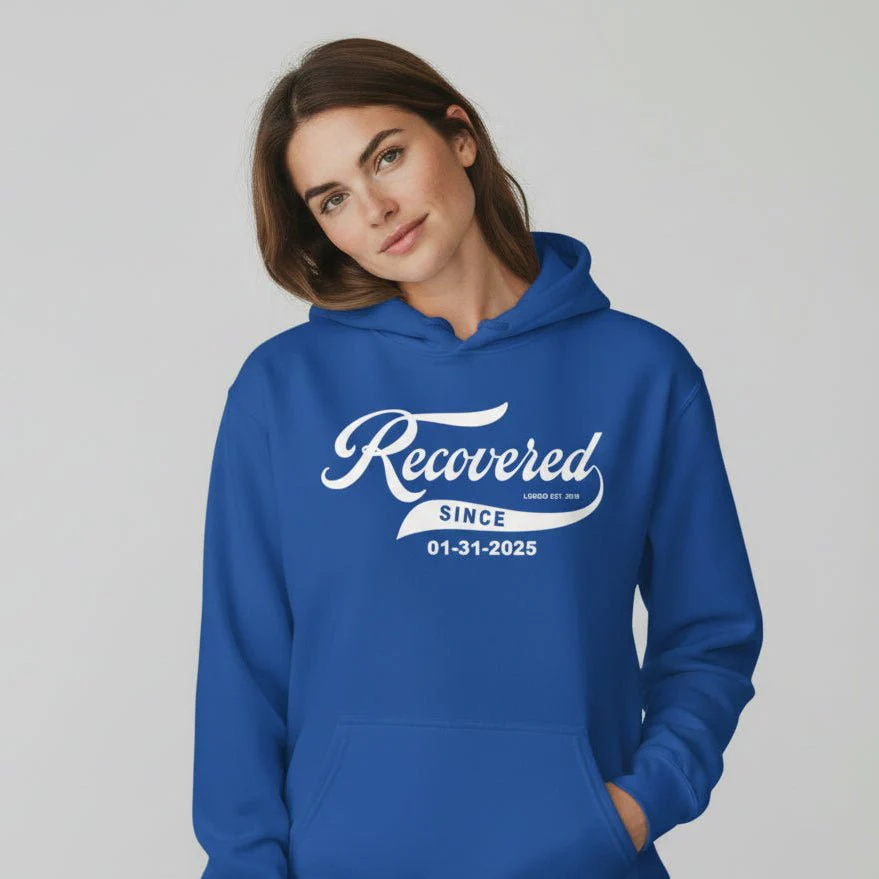 Women's Recovered Since Hoodie w/ Personalized Recovered Date - Image 34