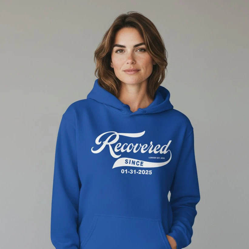 Women's Recovered Since Hoodie w/ Personalized Recovered Date - Image 35