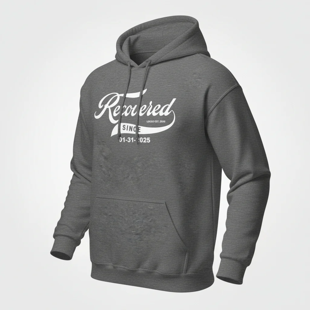 Women's Recovered Since Hoodie w/ Personalized Recovered Date - Image 37