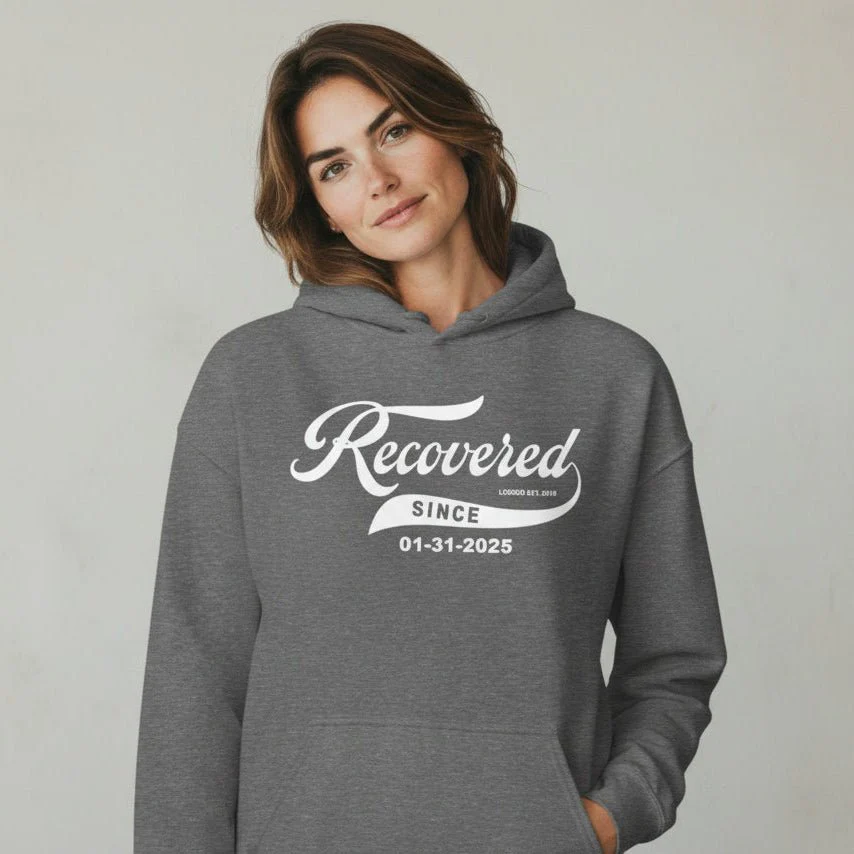 Women's Recovered Since Hoodie w/ Personalized Recovered Date - Image 38